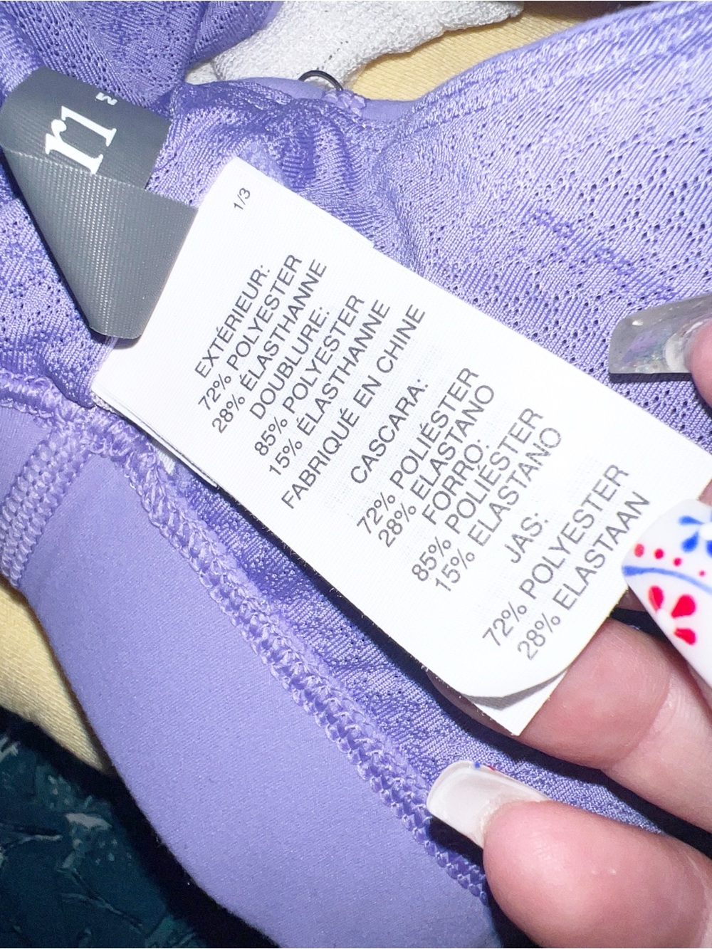 Vuori Lavender Scoop Ultra Violet Seamless Light Support Daily Bra Sports Bra - Picture 9 of 11